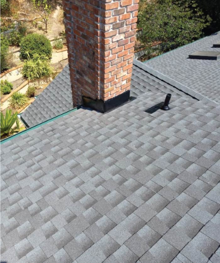 asphalt shingle roof with a seal after a roof repair